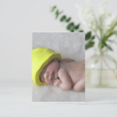 Babyschlafen auf Tummy, Elferhut, Skulptur Postkarte (Stehend Vorderseite)