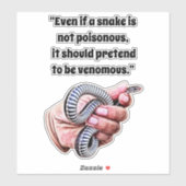 Babyschlangen-Reptilienziffern Kunst Aufkleber (Blatt)