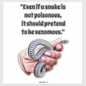 Babyschlangen-Reptilienziffern Kunst Aufkleber (Blatt)