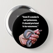 Babyschlangen-Reptilienziffern Kunst Button (Vorne & Hinten)