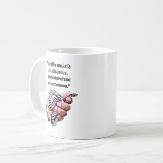 Babyschlangen-Reptilienziffern Kunst Kaffeetasse (Vorderseite Links)