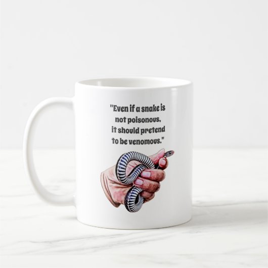 Babyschlangen-Reptilienziffern Kunst Kaffeetasse (Links)