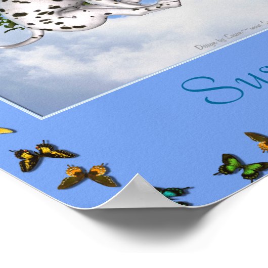 Babyschmetterlinge Violetten Kinderzimmer Personal Poster (Ecke)