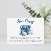 Babyschuhe | Blue Boy Baby Showbuchanfrage Begleitkarte (Stehend Vorderseite)
