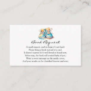 Babyschuhe Blue Boy Baby Showbuchanfrage Begleitkarte