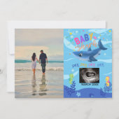 BabyShark Ultrasound Foto Schwangerschaft Ankündig Ankündigung (Vorderseite)
