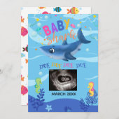 BabyShark Ultrasound Foto Schwangerschaft Ankündig Ankündigung (Vorne/Hinten)