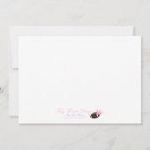 babyshow Wir sind kitzelt rosa und freuen uns, sag Einladung (Rückseite)