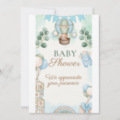 Babyshower Einladung (Rückseite)