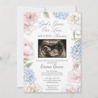 Babyshower-Einladung 'Gottes Gnade, Liebe und Wiss Einladung