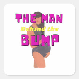 Babyshower Gifts for him Baby Announcement Gift Quadratischer Aufkleber