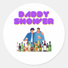 Babyshower Gifts for him Baby Announcement Gift  Runder Aufkleber