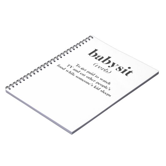 Babysit Notizblock (Linke Seite)