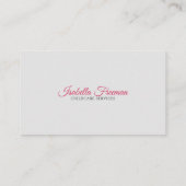 Babysitten Moderne rosa Girly Wasserfarbe Blumenko Visitenkarte (Rückseite)