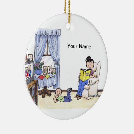 Babysitter, 1 Junge Keramikornament (Rechts)