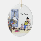 Babysitter, 2 Mädchen Keramik Ornament (Rechts)