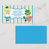 Babysitter-Alice im Wunderland Kinderbetreuung Visitenkarte (Vorne/Hinten)