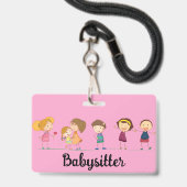 Babysitter Ausweis (Vorderseite mit Lanyard)