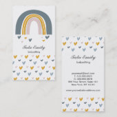 Babysitter Baby Boutique Kinderzimmer Regenbogen Visitenkarte (Vorne/Hinten)