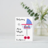 Babysitter Babybuggy Entwürfe Visitenkarte (Stehend Vorderseite)