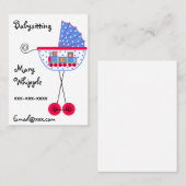 Babysitter Babybuggy Entwürfe Visitenkarte (Vorne/Hinten)