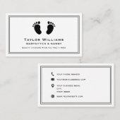 Babysitter Babysitting Kindermädchen Babynahrung S Visitenkarte (Vorne/Hinten)