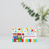 Babysitter, babysitting, Kinderzimmerschule…. Visitenkarte (Stehend Vorderseite)