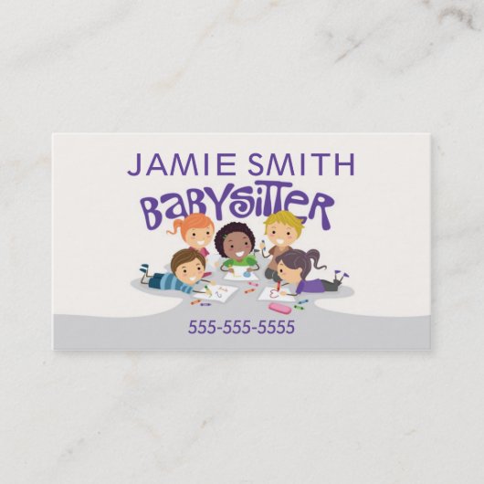 Babysitter-berufliche Geschäfts-Karte Visitenkarte (Vorderseite)