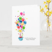 Babysitter Birthday Cards Colorful Balloons Karte (Gelbe Blume)