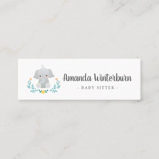 Babysitter-Business-niedlich-Karte Mini Visitenkarte (Vorderseite)