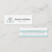 Babysitter-Business-niedlich-Karte Mini Visitenkarte (Vorne/Hinten)