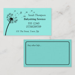 Babysitter Contact Business Card Visitenkarte