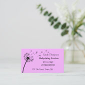 Babysitter Contact Business Card Visitenkarte (Stehend Vorderseite)