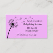 Babysitter Contact Business Card Visitenkarte (Vorderseite)