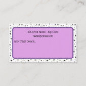 Babysitter Contact Business Card Visitenkarte (Rückseite)