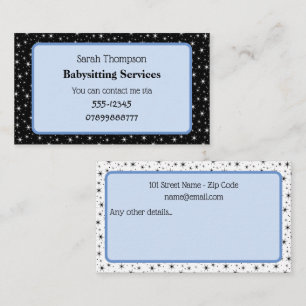Babysitter Contact Business Card Visitenkarte