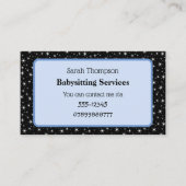 Babysitter Contact Business Card Visitenkarte (Vorderseite)
