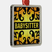 Babysitter Damask Weihnachtsschmuck (Rechts)