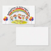 Babysitter & Date Night Sitter Visitenkarte (Vorne/Hinten)