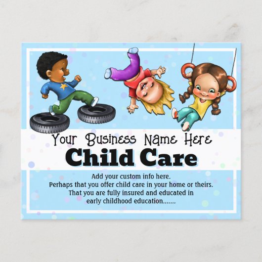 Babysitter Day Care Summer Camp nach Schulbetreuun Flyer (Vorne)