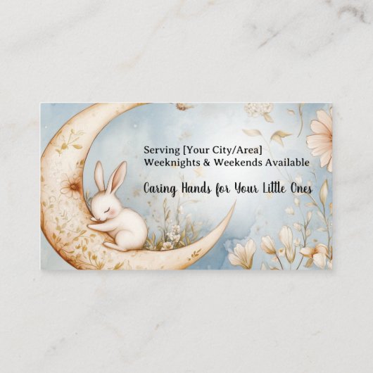 Babysitter-Dienstleistungen, Babysitting, Kindermä Visitenkarte (Rückseite)