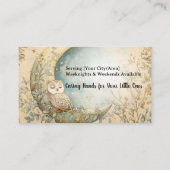 Babysitter-Dienstleistungen, Babysitting, Kindermä Visitenkarte (Rückseite)