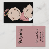 Babysitter-Entwürfe Visitenkarte (Vorne/Hinten)