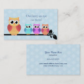 Babysitter-Eulen-Visitenkarten Visitenkarte (Vorne/Hinten)
