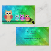 Babysitter-Eulen-Visitenkarten Visitenkarte (Vorne/Hinten)