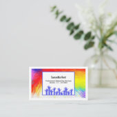 Babysitter-Explosion der FarbVisitenkarte Visitenkarte (Stehend Vorderseite)