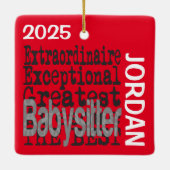 Babysitter Extraordinaire CUSTOM Keramikornament (Rückseite)