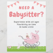Babysitter-Flyer (Vorderseite)