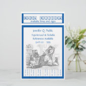 Babysitter-Flyer mit Zug-Vorsprüngen Briefpapier (Stehend Vorderseite)