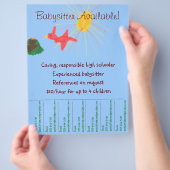 Babysitter Flyer - Sonnenschein (Hand)